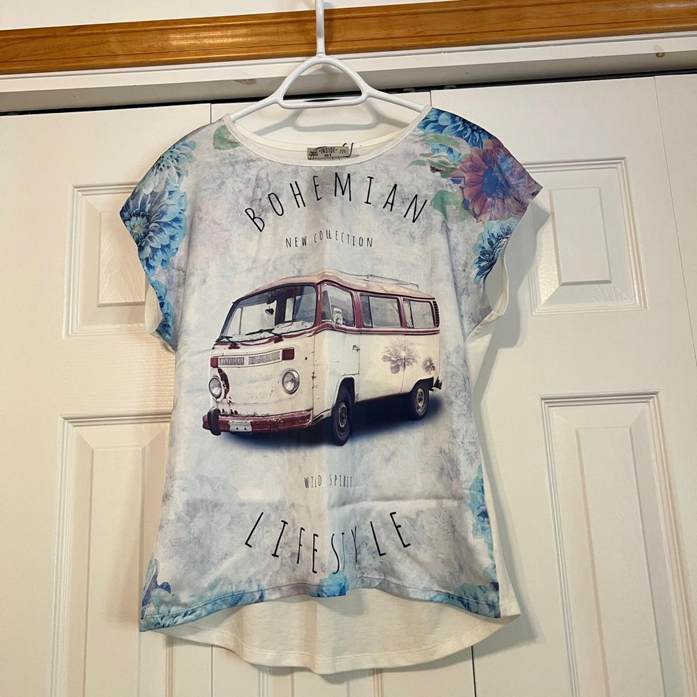 Boho t-shirt with VW Bus NWT
